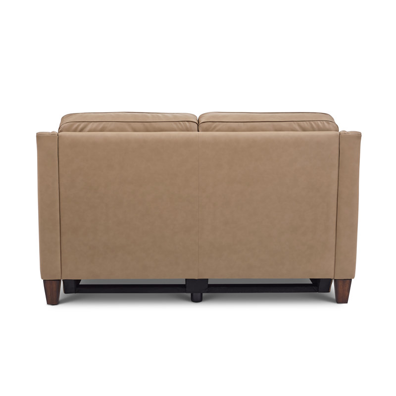 Flexsteel Finnegan Power Reclining Semi-Aniline Leather Loveseat